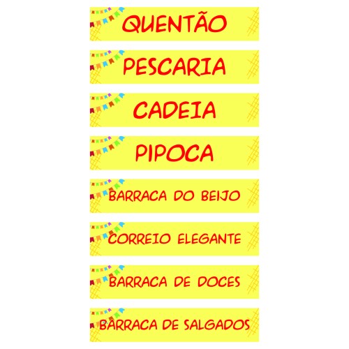 Adesivos para Identificação de Barracas - Amarelo